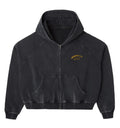 Raspberry Hills ‘Acid Wash’ Black Zip Up Hoodie